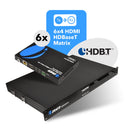 4K 6x4 HDMI HDBaseT Matrix Over CAT6/7 up to 132 Feet, 18Gbps Bandwidth with HDR, IR Control (UHD66-EXB132-K)