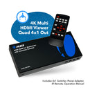 Conmutador HDMI multivisor cuádruple Ultra HD 4K 4x1 sin interrupciones (UHD-401MV) 