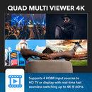 Conmutador HDMI multivisor cuádruple Ultra HD 4K 4x1 sin interrupciones (UHD-401MV) 