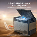 BougeRV New Rocky V3.0 69QT Dual Zone 12V Car Fridge with 240Wh