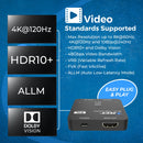 Conmutador HDMI 8K 2 en 1 con HDR10+ y Dolby Vision (BK-21)