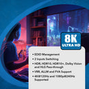 Divisor HDMI UltraHD 8K 2x2: 2 entradas, 2 salidas, EDID (BK-22) 