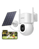 AOSU Security Cameras Wireless Outdoor - 3K/5MP Solar Powered 400-Lumen Floodlight Camera, 360° Pan/Tilt Surveillance, Night Vision, 2.4G WiFi Camera, Auto Tracking, AI Human/Vehicle/Pet Detection