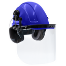 Kit de casco tipo gorra con orejeras montables y protector facial de alta transparencia