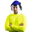 Kit de casco tipo gorra con orejeras montables y protector facial de alta transparencia