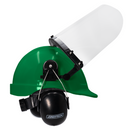 Kit de casco tipo gorra con orejeras montables y protector facial de alta transparencia