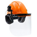 Kit de casco tipo gorra con orejeras montables y protector facial de alta transparencia