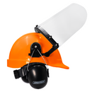 Kit de casco tipo gorra con orejeras montables y protector facial de alta transparencia