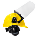 Kit de casco tipo gorra con orejeras montables y protector facial de alta transparencia