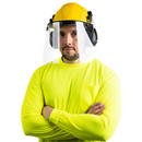 Kit de casco tipo gorra con orejeras montables y protector facial de alta transparencia