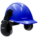 Kit de Casco de Seguridad Ranurado Tipo Gorra con Orejeras Negras Montables