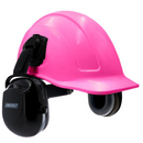Kit de Casco de Seguridad Ranurado Tipo Gorra con Orejeras Negras Montables