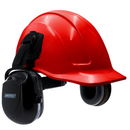 Kit de Casco de Seguridad Ranurado Tipo Gorra con Orejeras Negras Montables