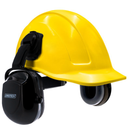Kit de Casco de Seguridad Ranurado Tipo Gorra con Orejeras Negras Montables