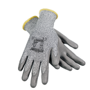 Guantes de trabajo de seguridad resistentes a cortes con palmas de poliuretano sumergidas - Paquete de 12