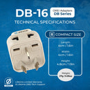 Adaptador de viaje para Australia y China - 2 en 1 - Tipo I - Diseño compacto (DB-16)