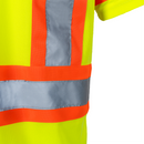 Polo de seguridad reflectante bicolor de alta visibilidad con espalda en X