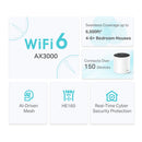 Sistema de Wi-Fi en malla para toda la casa Tp-Link AX3000 (paquete de 3)