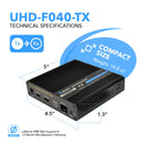 Extensor HDMI 4K Balun sobre cable de fibra óptica, HDR10, ARC y RS-232 hasta 40 km: de uno a muchos (transmisor y receptores se venden por separado) 