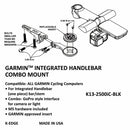 Soporte K-EDGE Combo para Sistemas de Manillar Integrado Garmin