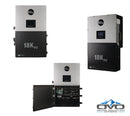 Kit solar completo de 12KW fuera de la red + EG4 18kPV + batería de litio Freedom Series OMO de 32KW 48V + 13.2KW solar con rieles de montaje para techo y cableado