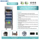 EQCHEN 27 Inch 1 Glass Door Commercial Refrigerator