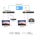 Extensor HDMI OREI HDBaseT 4K 60 Hz con cable LAN Ethernet Cat5e/6 - Hasta 35 m - IR, CEC, RS-232, PoC (EX-115UHD-K) 
