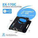 Extensor HDMI OREI 4K a 30 Hz 4:2:0 con cable LAN Ethernet Cat6/7 (hasta 51 m) y señal IR (EX-170C)