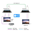 Extensor HDMI OREI 4K a 30 Hz 4:2:0 con cable LAN Ethernet Cat6/7 (hasta 51 m) y señal IR (EX-170C)