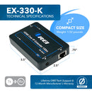 Extensor HDMI Orei EX-330-K de señal a través de un solo cable Ethernet CAT5e/CAT6 de hasta 100 metros (EX-330-K) 