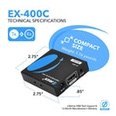 Extensor HDMI 1080p sobre CAT6/7 hasta 122 m - IR (EX-400C)