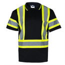 Polo de seguridad reflectante bicolor de alta visibilidad con espalda en X