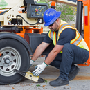 Full Brim Safety Hard Hat with 4 Point Suspension