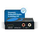 Extractor de audio OREI HDMI de 18 Gbps con mezcla descendente de audio (HDA-913)