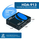 Extractor de audio OREI HDMI de 18 Gbps con mezcla descendente de audio (HDA-913)