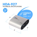 Convertidor extractor de audio eARC 4K a 60 Hz, compatible con HDMI 2.0 ARC de 18 GB (HDA-927) 