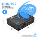 Divisor HDMI 4K 1x2: 1 entrada, 2 salidas, EDID (HDS-102)