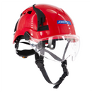 Casco de seguridad con ventilación tipo 2 clase C y pantalla ocular