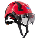 Casco de seguridad con ventilación tipo 2 clase C y pantalla ocular
