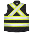 Chaleco de seguridad reversible Hi-Vis con aislamiento, espalda en X y bandas reflectantes