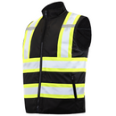 Chaleco de seguridad reversible Hi-Vis con aislamiento, espalda en X y bandas reflectantes