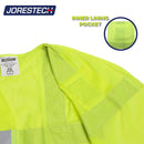 Chaleco de seguridad de malla de alta visibilidad con bandas reflectantes de 2" y bolsillo