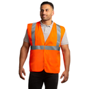 Chaleco de seguridad de malla de alta visibilidad con bandas reflectantes de 2" y bolsillo