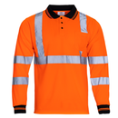 Polo de seguridad reflectante de alta visibilidad de manga larga