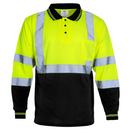 Polo de seguridad reflectante de alta visibilidad de manga larga