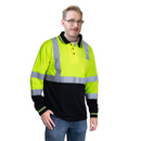 Polo de seguridad reflectante de alta visibilidad de manga larga