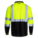 Polo de seguridad reflectante de alta visibilidad de manga larga