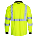 Polo de seguridad reflectante de alta visibilidad de manga larga