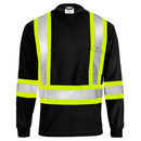 Camiseta de seguridad de manga larga de alta visibilidad bicolor reflectante con espalda en X
