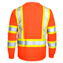 Camisa de seguridad de manga larga de alta visibilidad reflectante bicolor